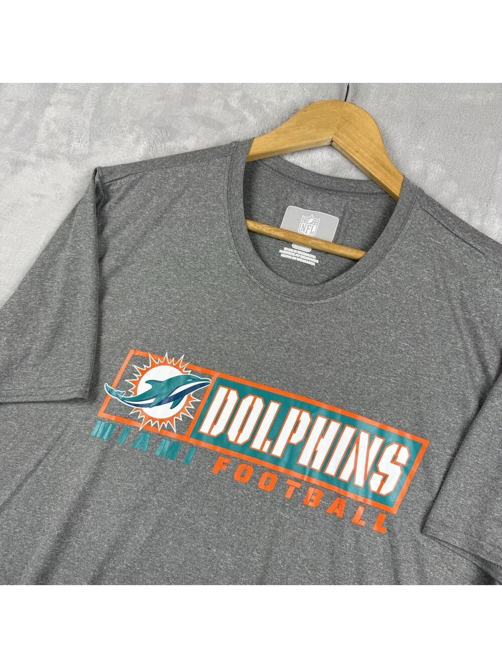 Miami Dolphins NFL Team Apparel Short Sleeve T-Shirt Men's XL Dry Quick Fan NWT